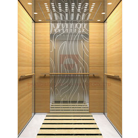 호화스러운 유형을 가진 단단한 나무 엘리베이터 오두막 훈장 패널 거울 에칭 벽