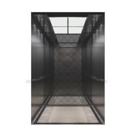 사업 건물 엘리베이터 오두막 훈장 차 디자인 천장 티타늄 까만 거울, LED 점화