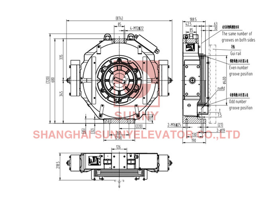 400MM Sheave MRL 여객 승강기 승강기 매력 기계 공급자 공장 품질 맞춤