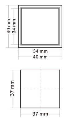 커스텀 40*40mm 엘리베이터 누르기 버튼과 빛나는 헤로 및 캐릭터, ABS 베이스 및 금속 프레임